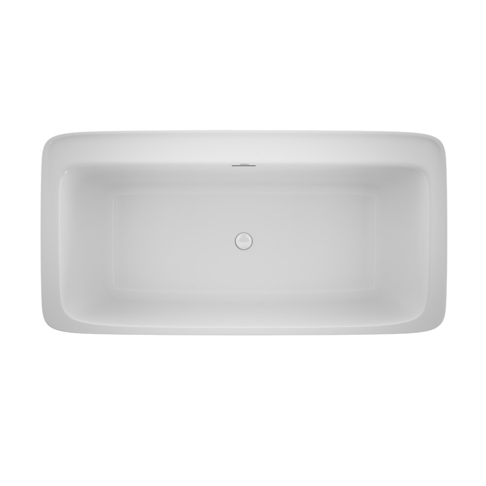 Main image for Adatto 6734 Deck Mount Compatible Acrylic Freestanding Soaking Bath Center Drain White with White Drain