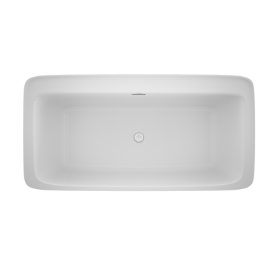 Product Image for Adatto 6734 Deck Mount Compatible Acrylic Freestanding Soaking Bath Center Drain White with White Drain