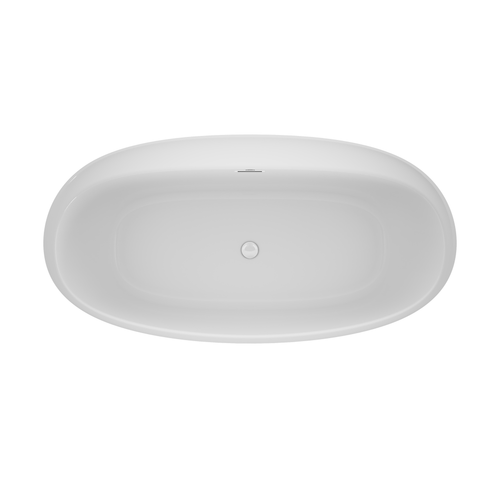 Main image for Amalia 6734 Deck Mount Compatible Acrylic Freestanding Soaking Bath Center Drain White with White Drain