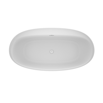 Product Image for Amalia 5932 Deck Mount Compatible Acrylic Freestanding Soaking Bath Center Drain White with White Drain