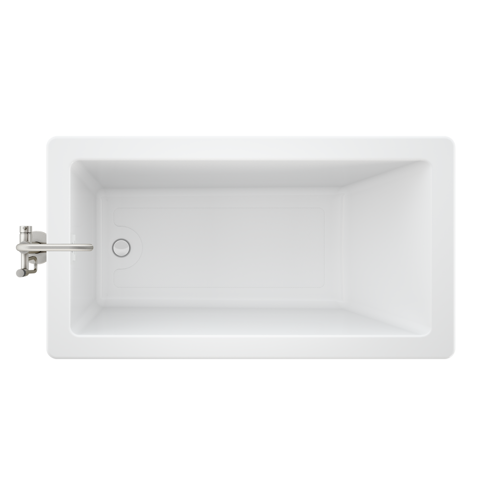 Main image for BIANCA® 6636 Freestanding Bath White with PT62826 CONTENTO™ Tub Filler Brushed Nickel