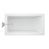 Main image for BIANCA® 6636 Freestanding Bath White with PT62826 CONTENTO™ Tub Filler Brushed Nickel