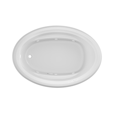 Product Image for SIGNATURE® Oval 6042 Drop-In Whirlpool LH White