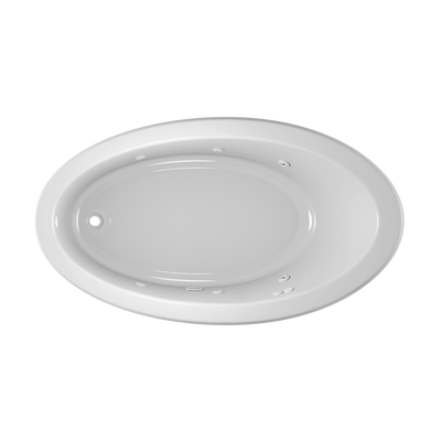 Product Image for SIGNATURE® Oval 6638 Drop-In Whirlpool LH White