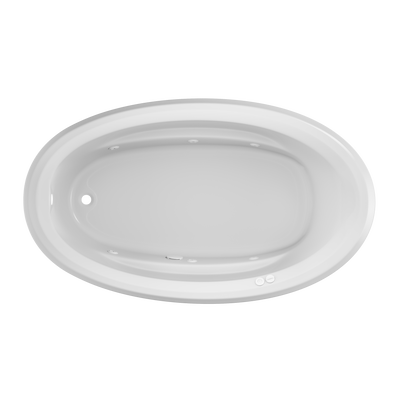 Product Image for SIGNATURE® Oval 7242 Drop-In Whirlpool LH White
