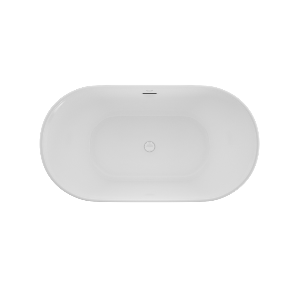 Main image for Lyndsay 5931 Acrylic Freestanding Soaking Bath Center Drain White with White Drain