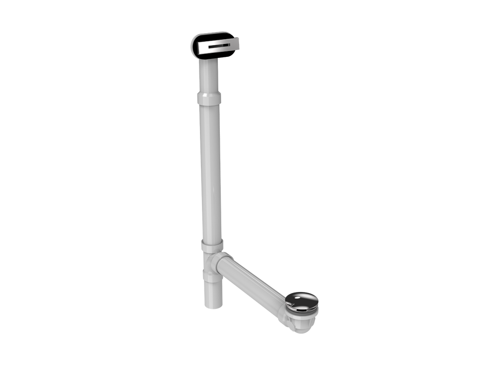 Main image for Linear Overflow & Toe Tap Drain Kit Chrome